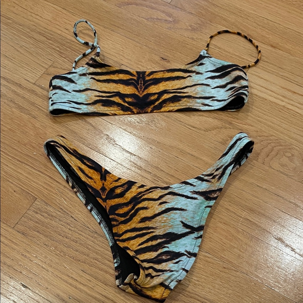 Reina Olga Tiger Print Bikini Set